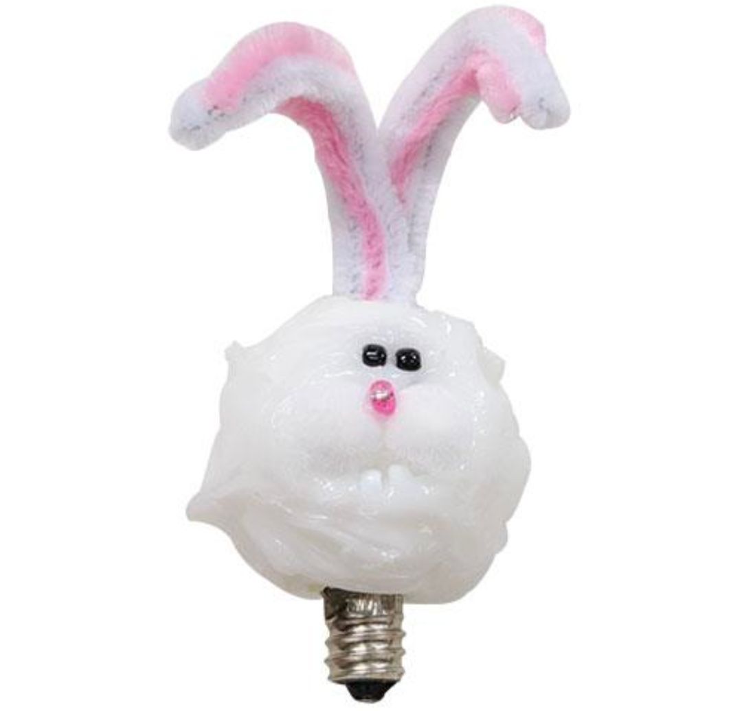 White Bunny Textured Silicone Bulb