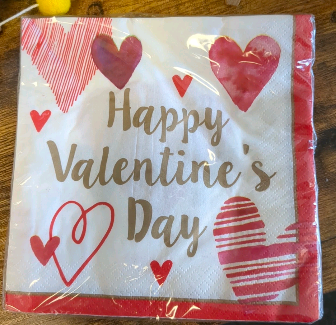 NEW Happy Valentine's Day Napkin, 16 ct Luncheon Party 16 Ct Lunch Napkins