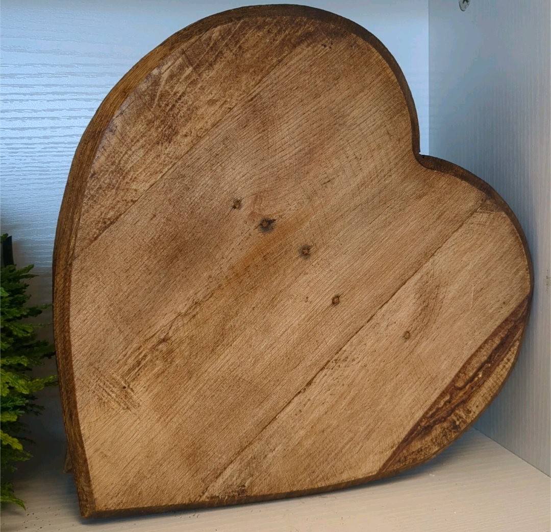 Wooden Heart Decor Tray Valentine's Day Wedding Decor