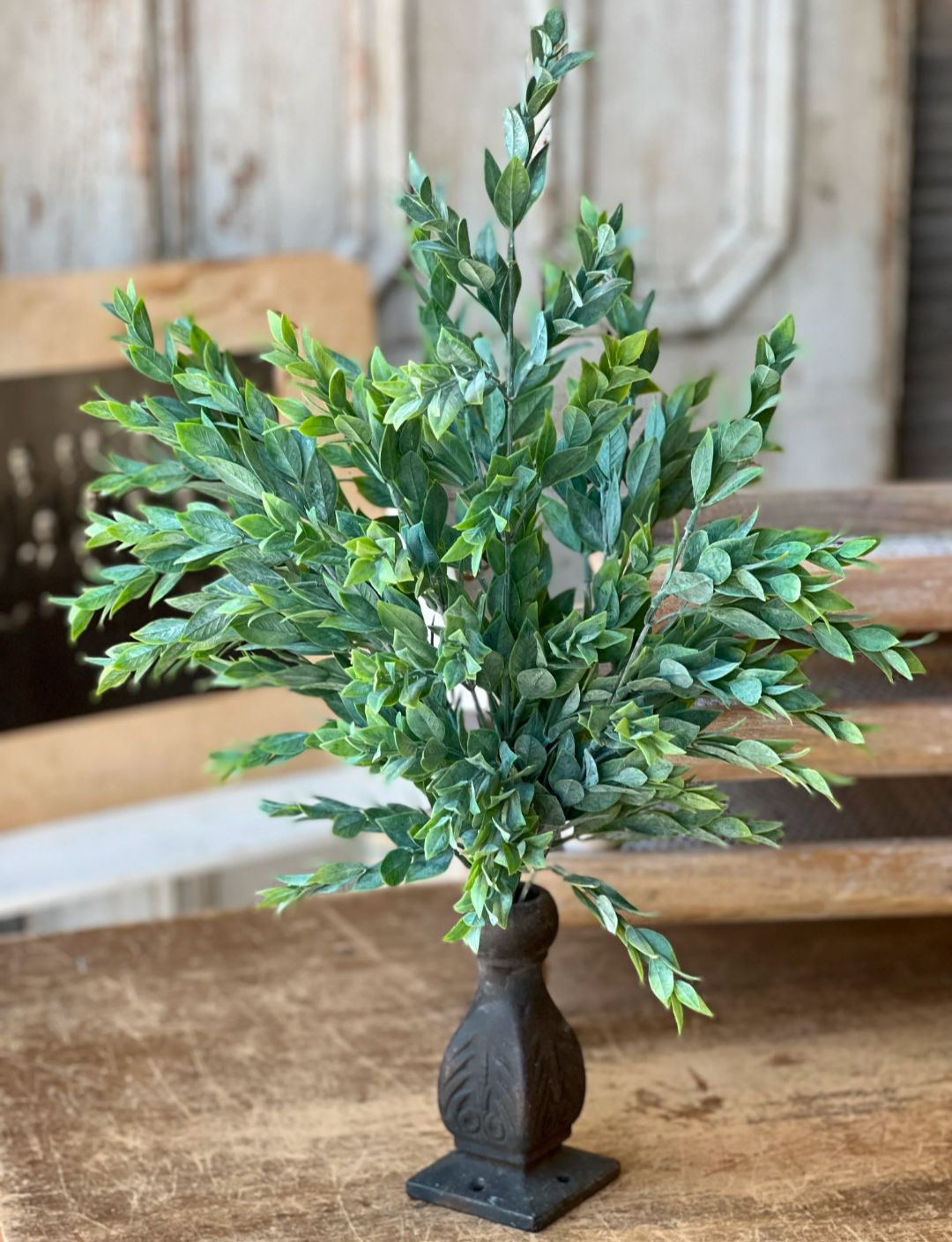 21" Rainwashed Leaves Floral Pick