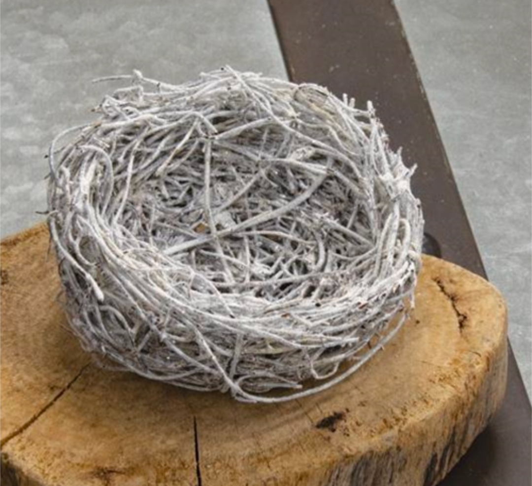 4" Frosty Bird Nest