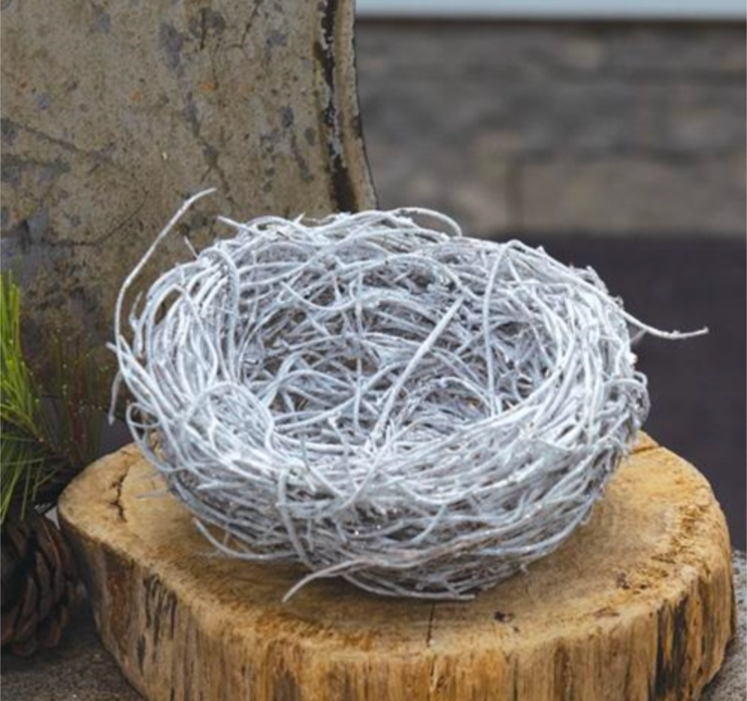 5" Frosty Bird Nest