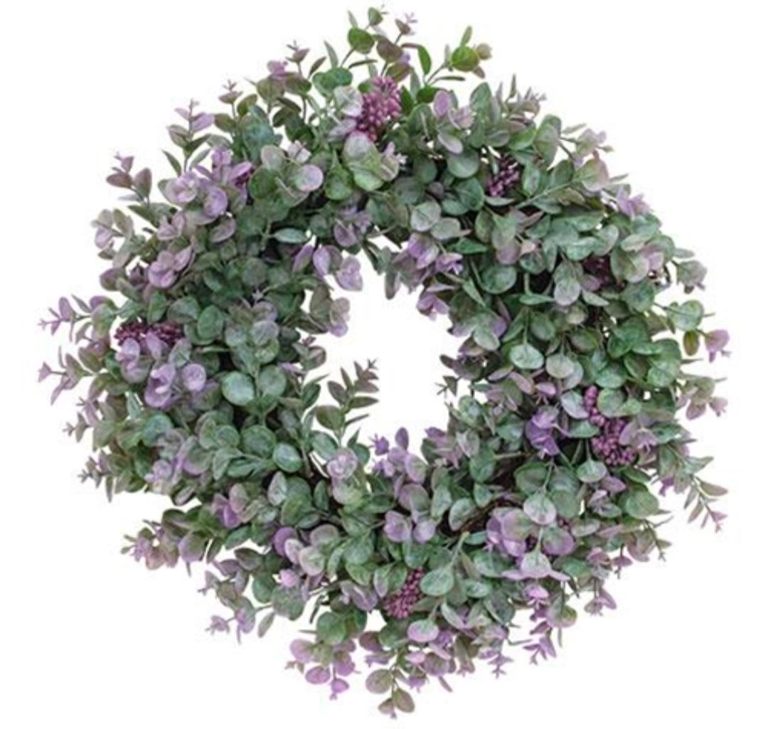 20" Lavender Eucalyptus with Seeds Wreath