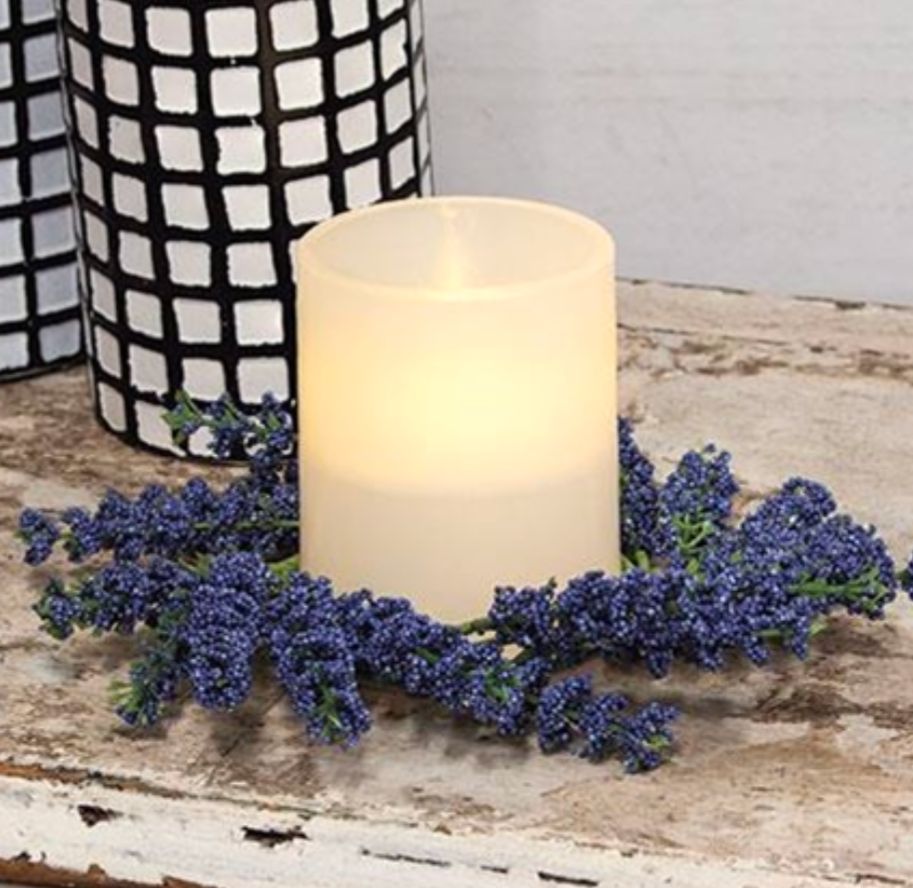 3" Blue Astilbe Candle Ring