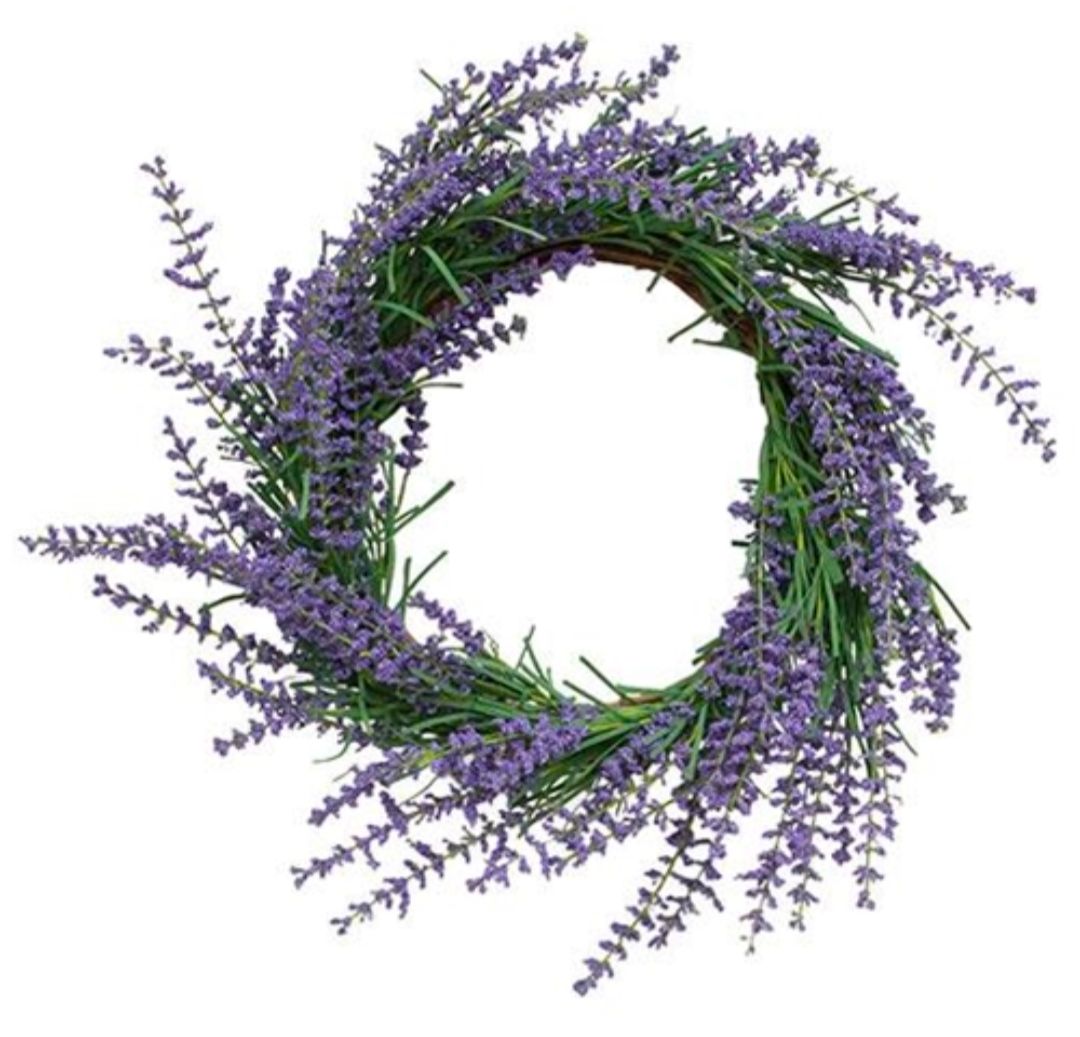 18" Purple Astilbe &amp; Twig Wreath