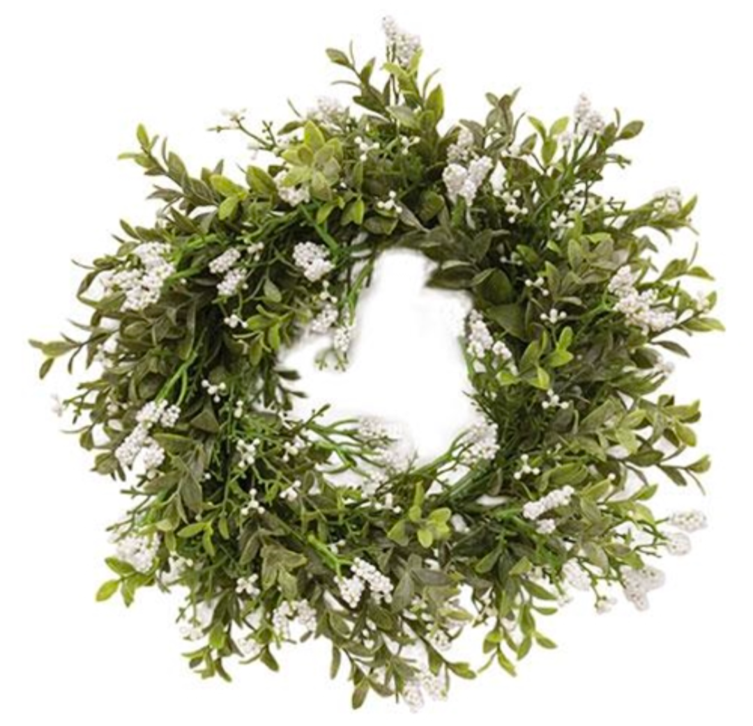 6" Luxberry Candle Ring Wreath Decor