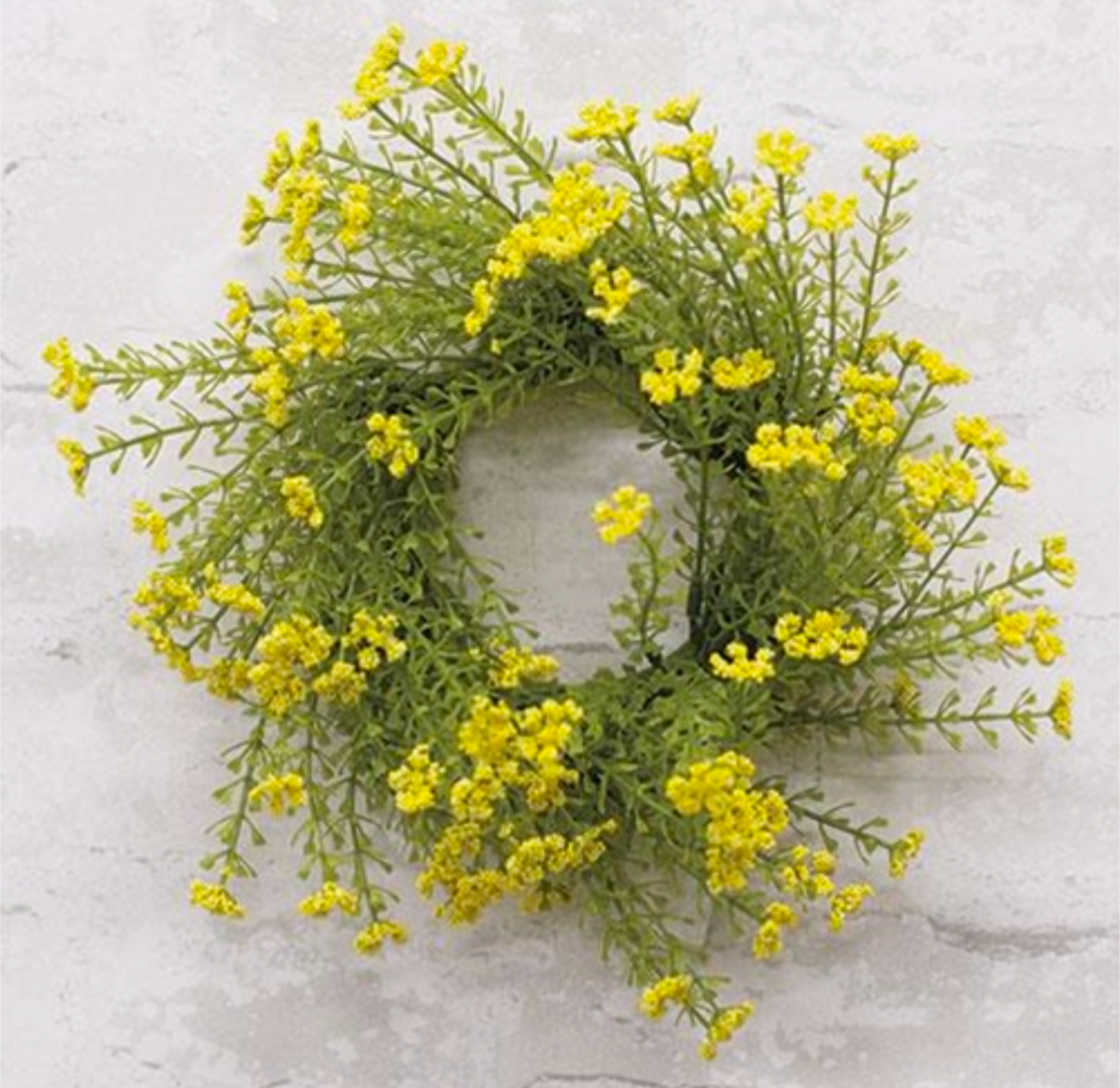 3" Yellow Astilbe Candle Ring