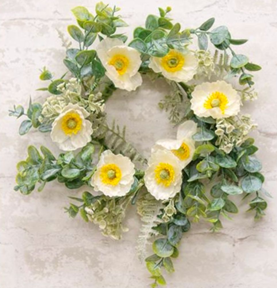 4-1/2" Alabaster Poppy Candle Ring