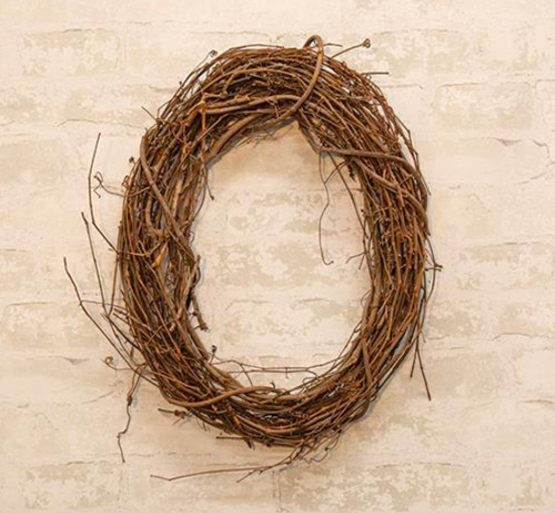 21" Oval Grapevine Wreath