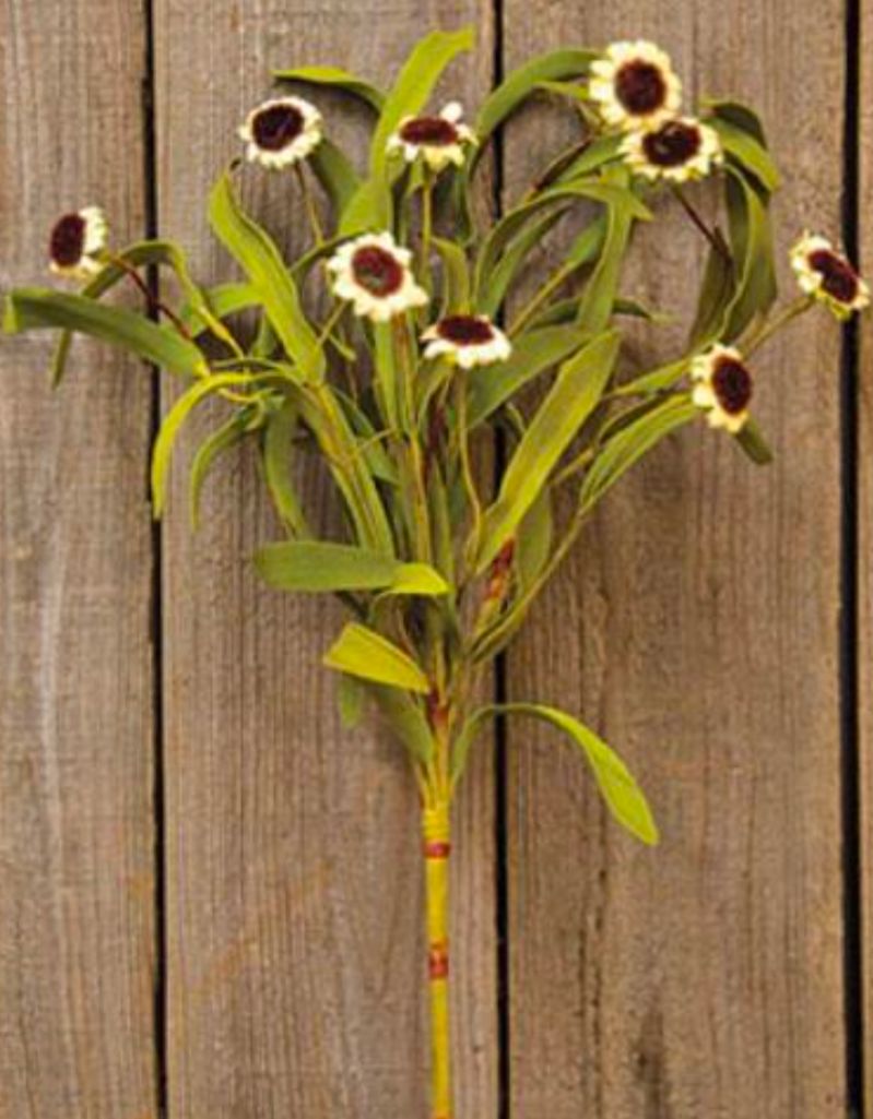 14" Ivory Country Mix Daisy Floral Pick