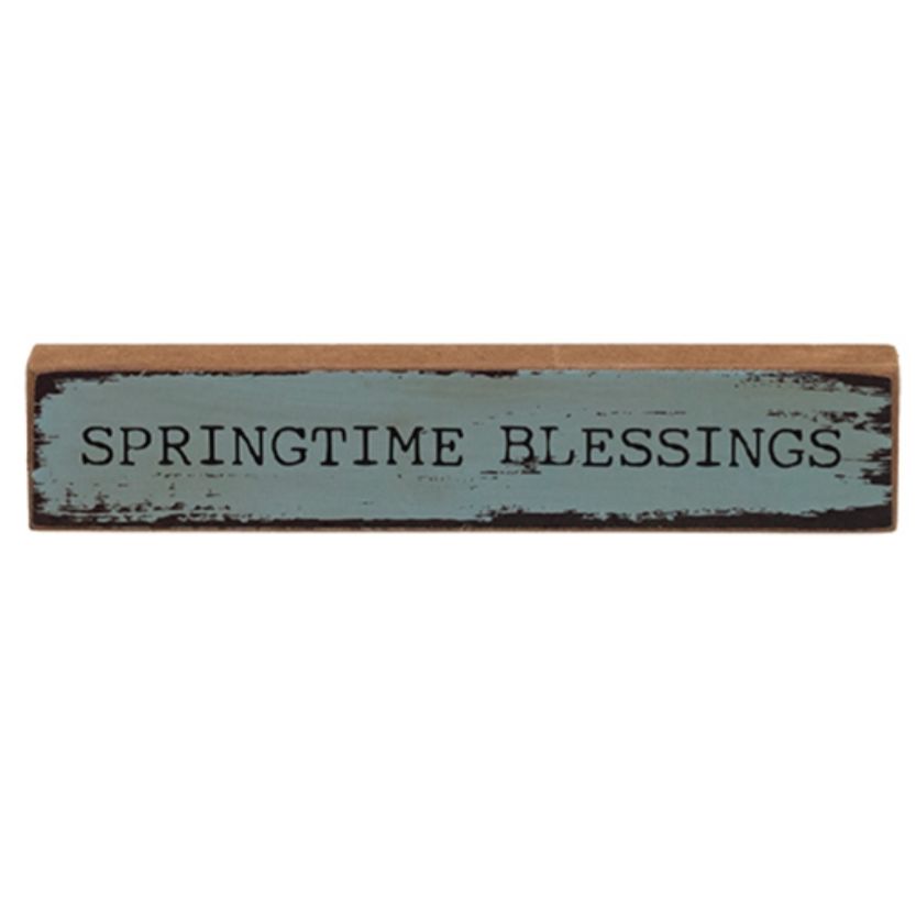 Springtime Blessings Mini Stick Easter Sign Shelf Sitter