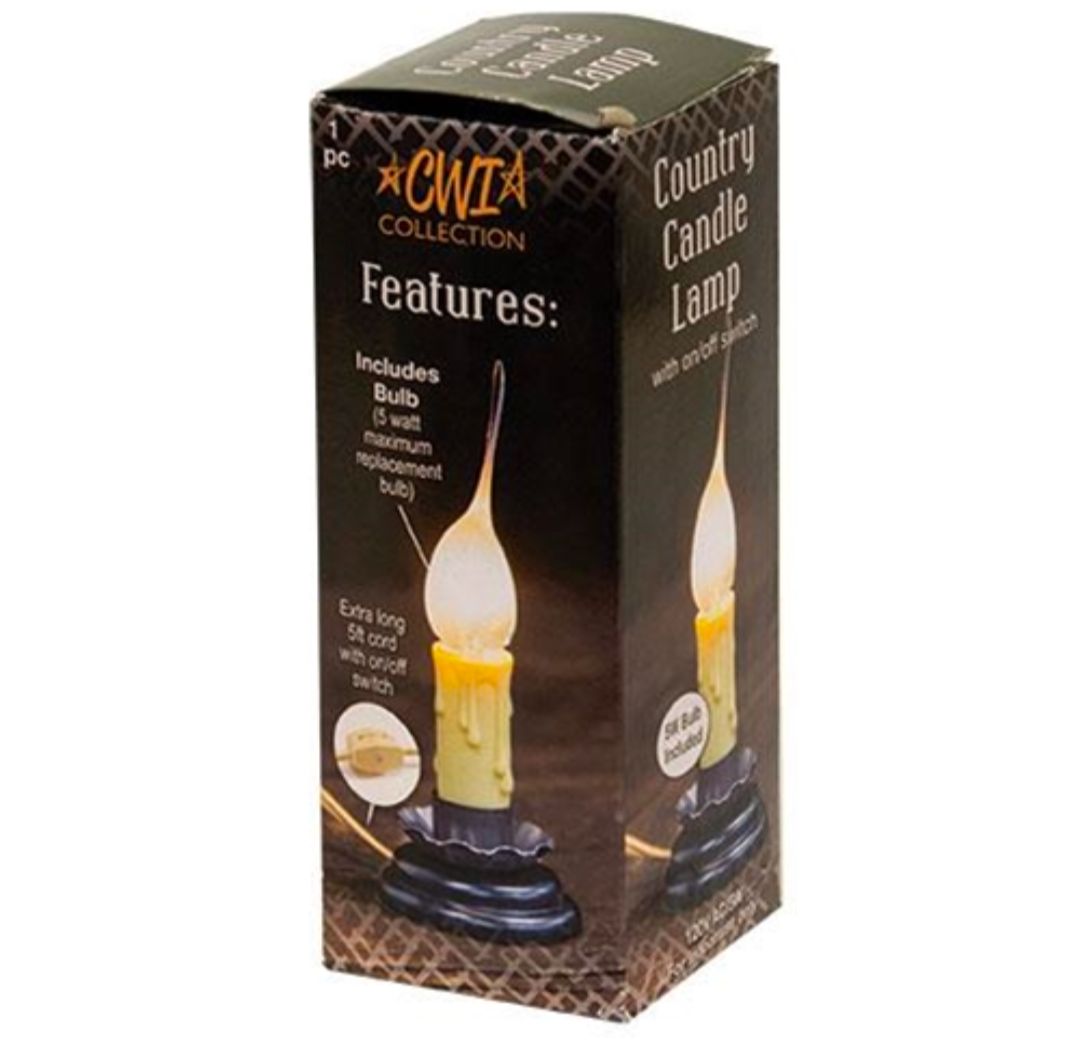 3" Electric Country Candle Lamp
