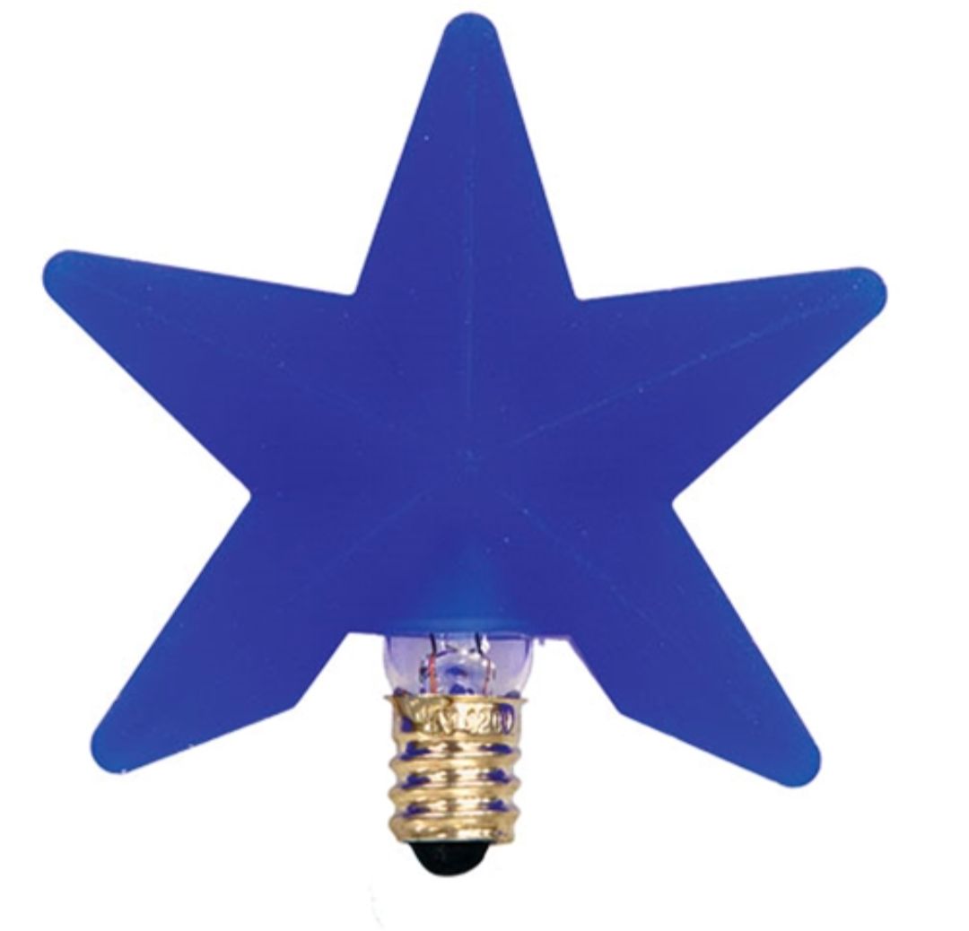 3" Royal Blue Star Silicone Dipped Light Bulb
