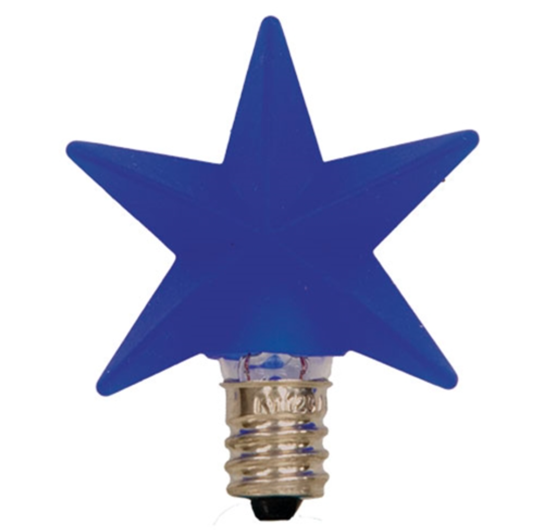 1-1/2" Royal Blue Star Silicone Dipped Light Bulb