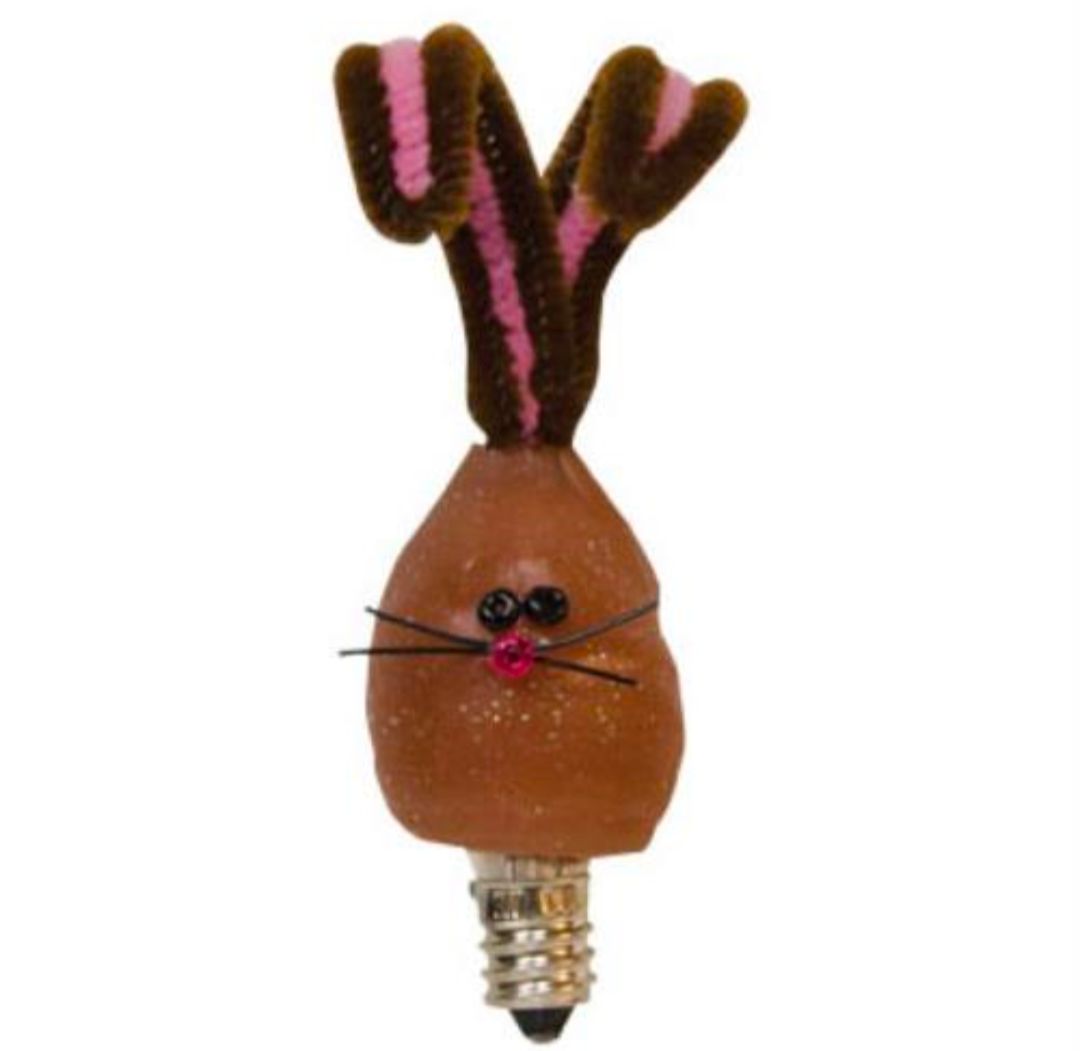 Chocolate Bunny Silicone Dipped Light Bulb
