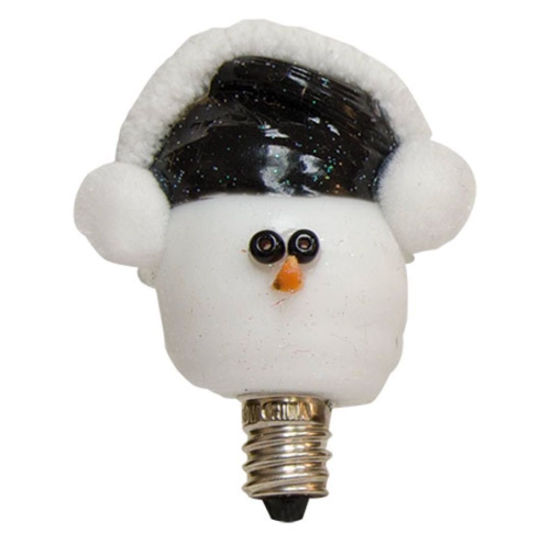 Earmuff Snowman Silicone Dipped Light Bulb