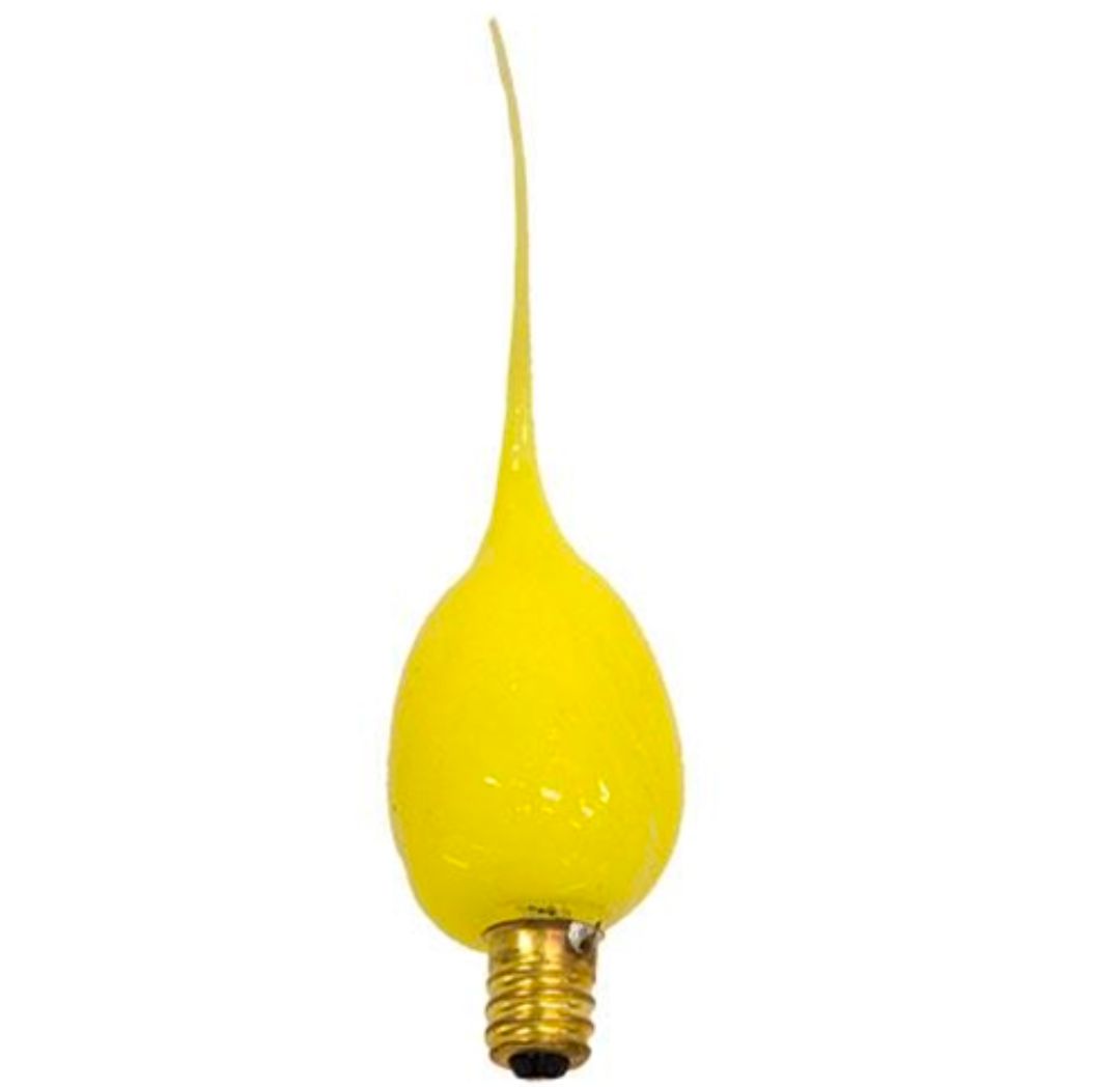Pastel Yellow Silicone Dipped Light Bulb