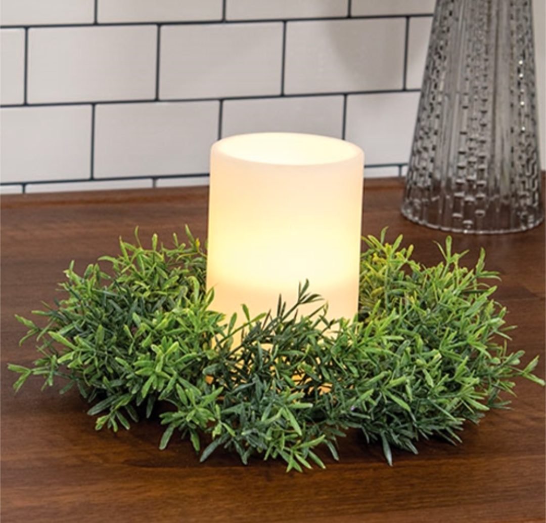 4" Dusty Rosemary Candle Ring