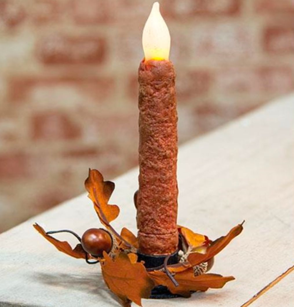6" Orange Cake Timer Taper Candle