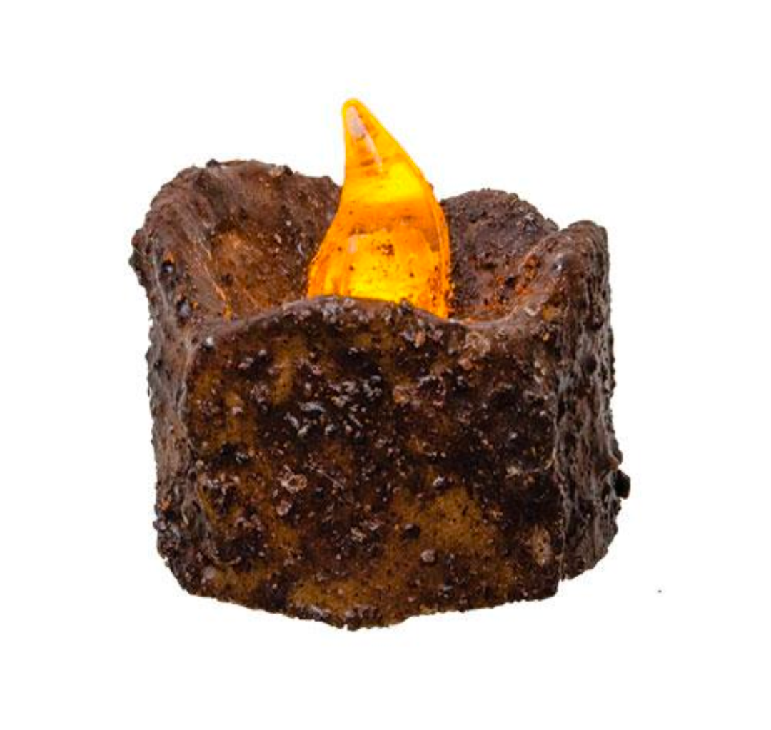Flicker Burnt Mustard Timer Tealight