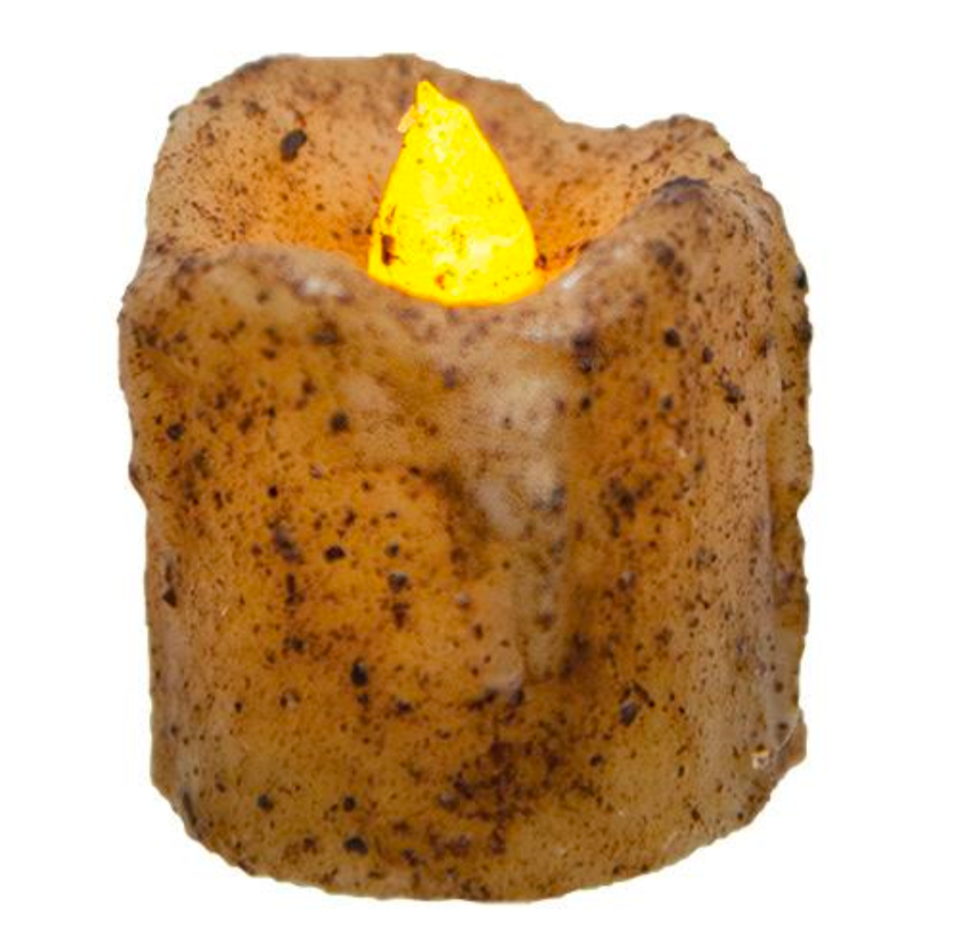 Burnt Ivory Mini Drip Timer Votive Candle