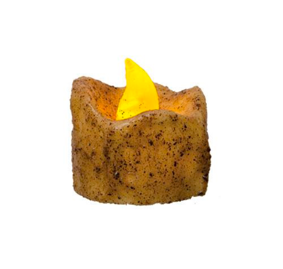 Flicker Burnt Ivory Timer Tealight Candle 