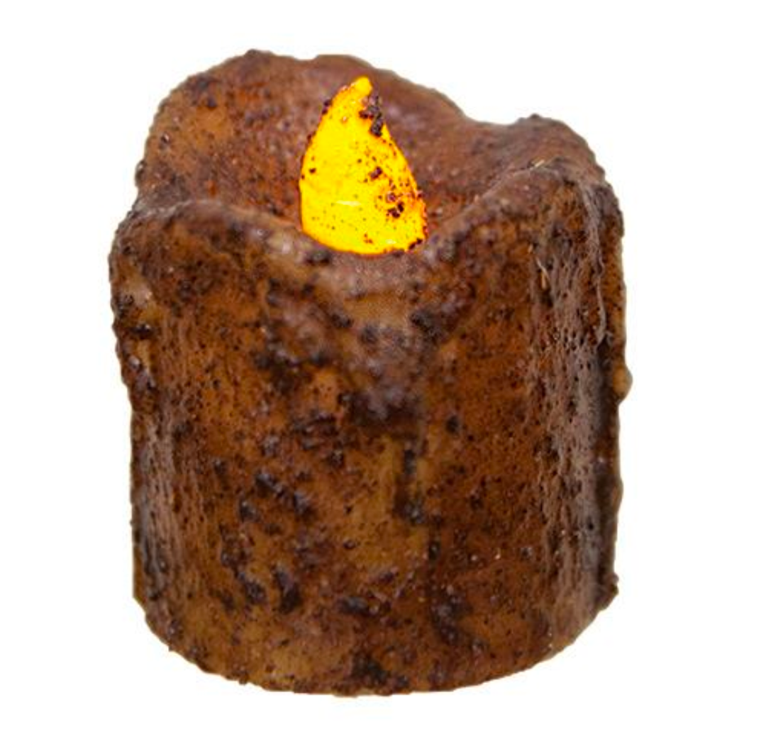 Burnt Mustard Mini Dripped Timer Votive Candle