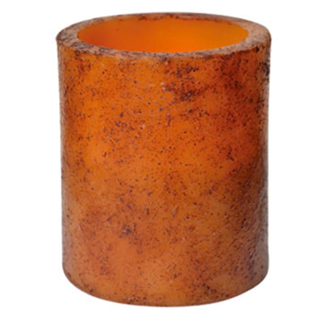 3-1/2" Burnt Mustard Timer Pillar Candle