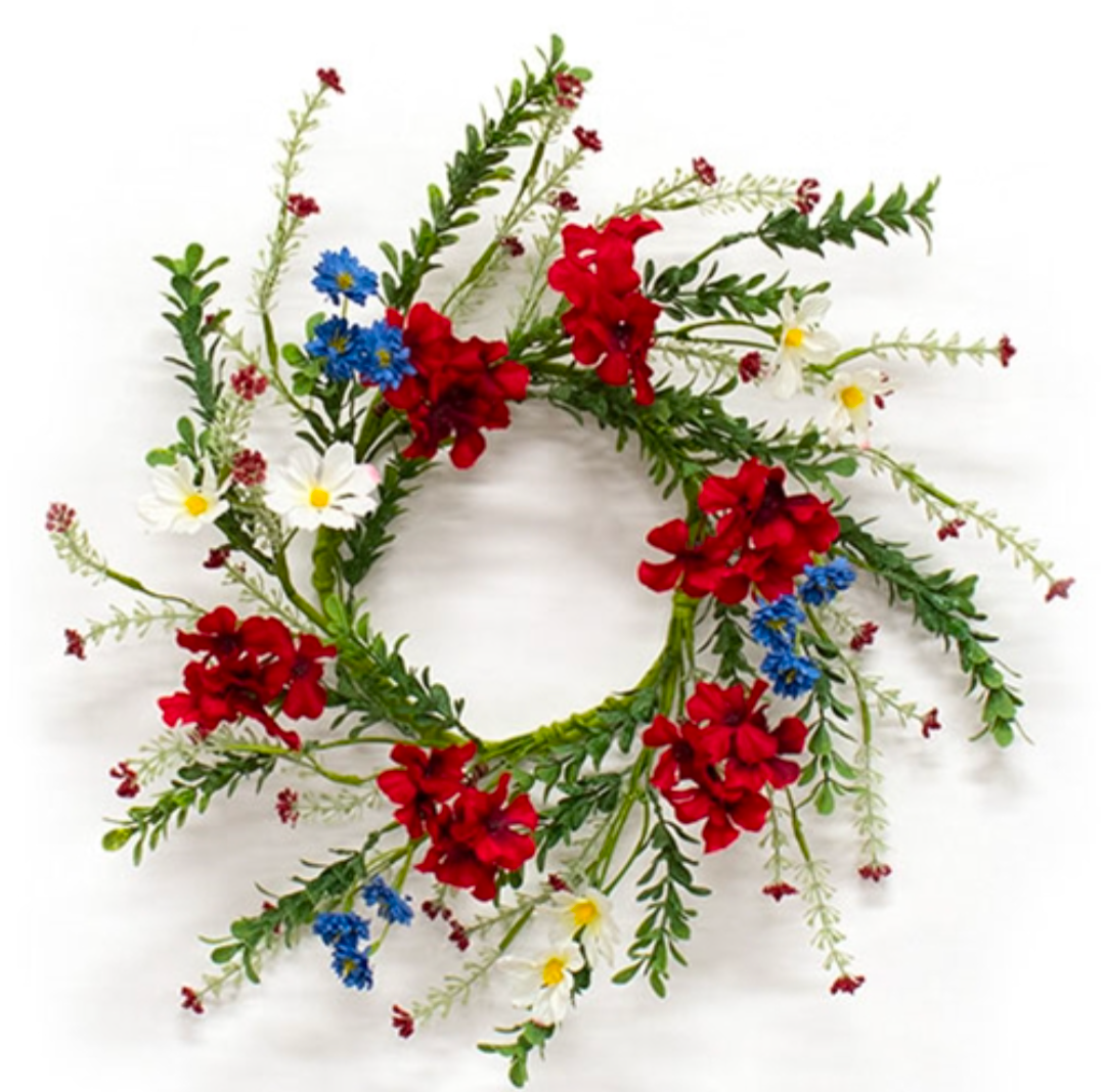 6-1/2" Americana Beauty Candle Ring Wreath