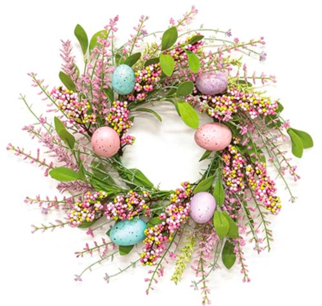 6" Easter Egg Hunt Candle Ring Wreath 