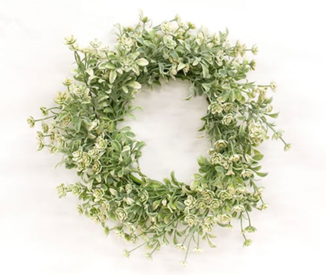 6-1/2" Soft Touch Dusty Eucalyptus Candle Ring