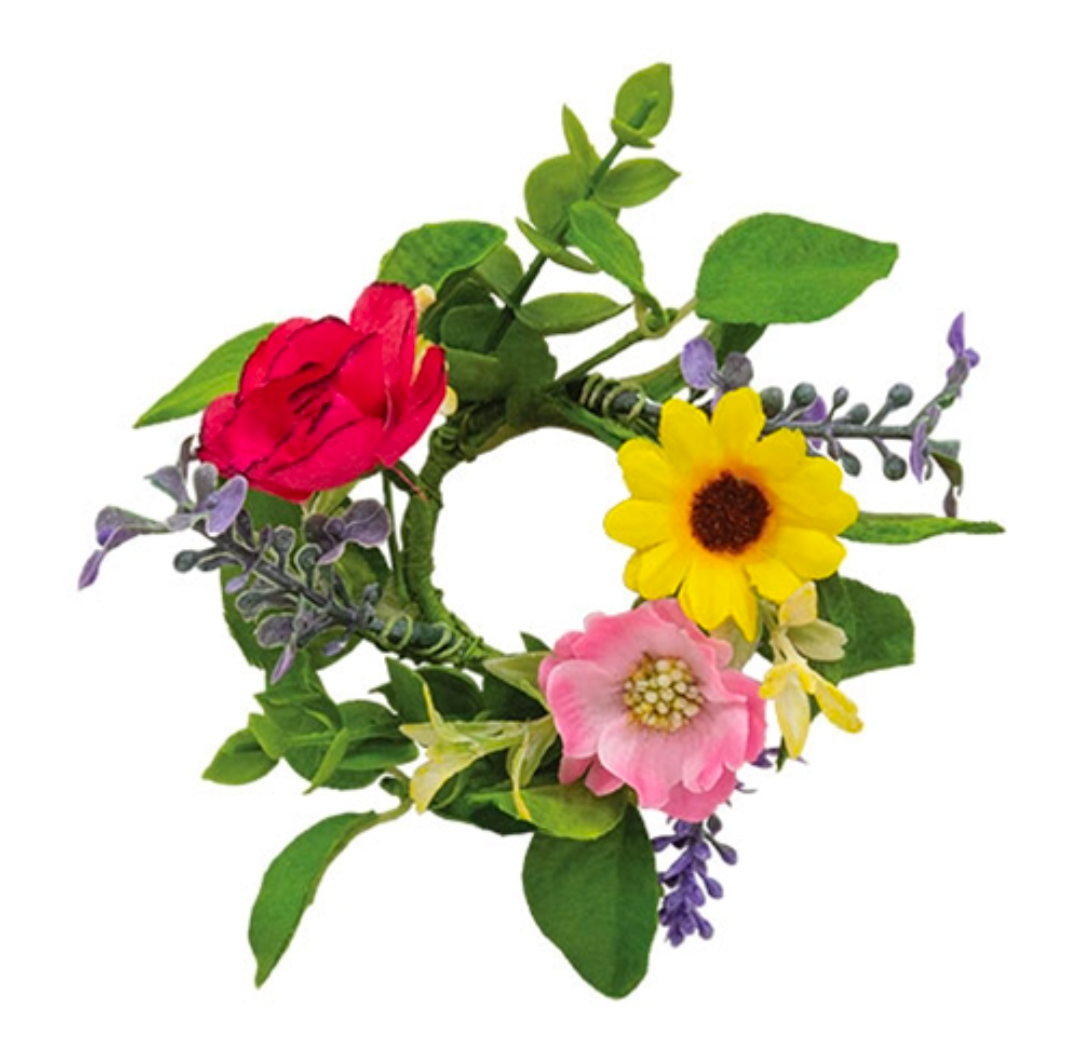 1-1/2" Breezy Summer Blooms Candle Ring