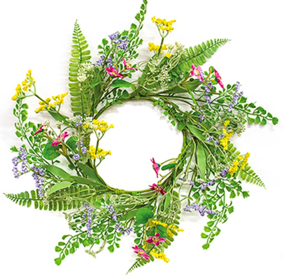 6-1/2" Verbena Heather Blossoms Candle Ring