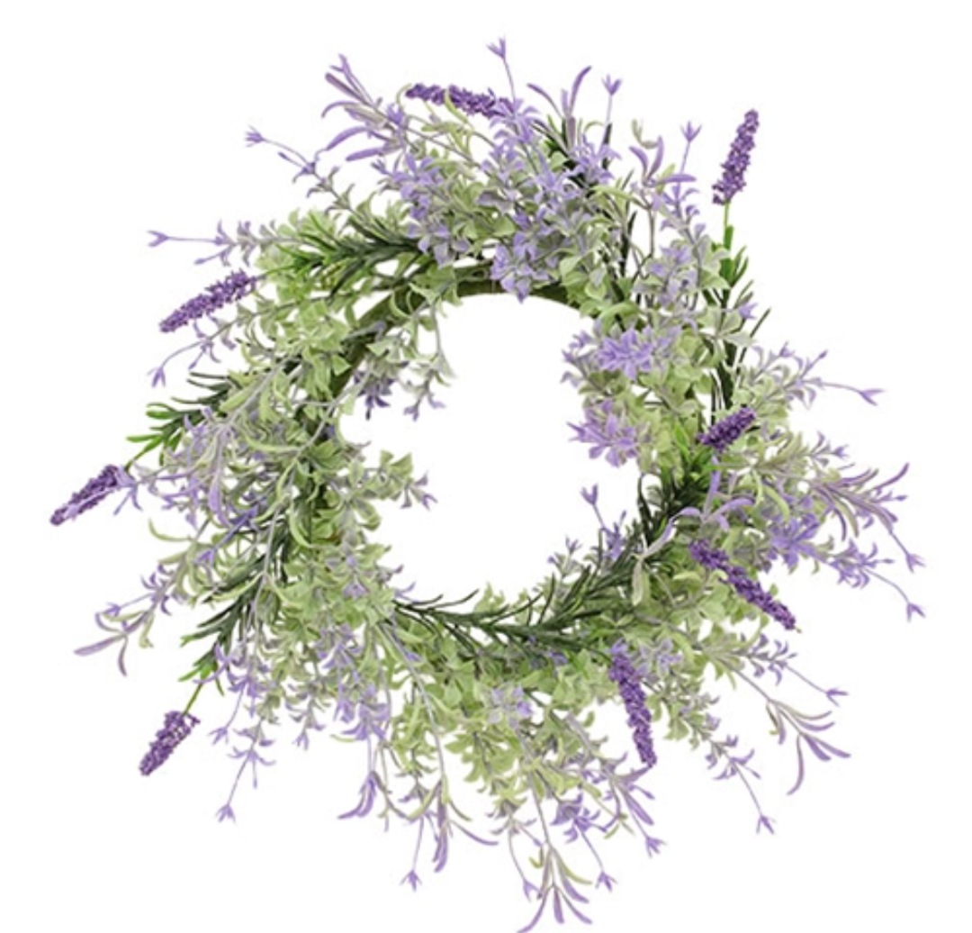 6-1/2" Golden Trumpet &amp; Lavender Candle Ring