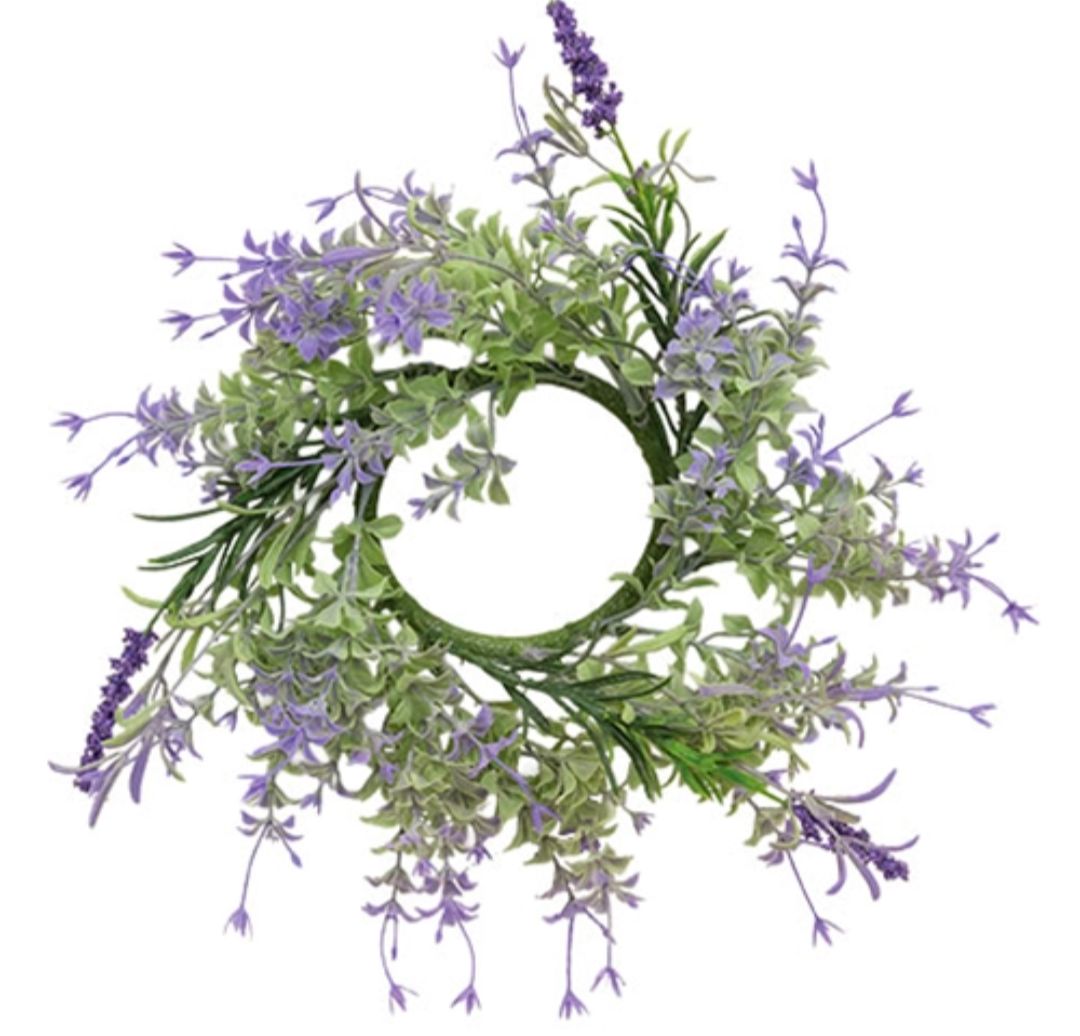 3" Golden Trumpet &amp; Lavender Candle Ring