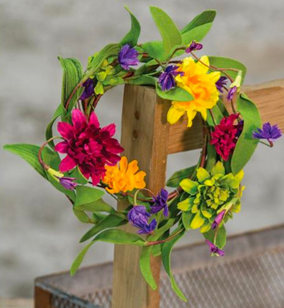 3-1/2" Mixed Prairie Daisy Candle Ring