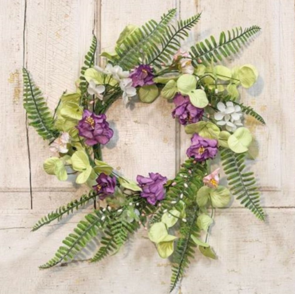 6-1/2" Lakeside Mix Wildflower Candle Ring Wreath