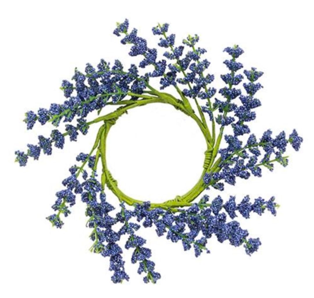 3" Blue Astilbe Candle Ring