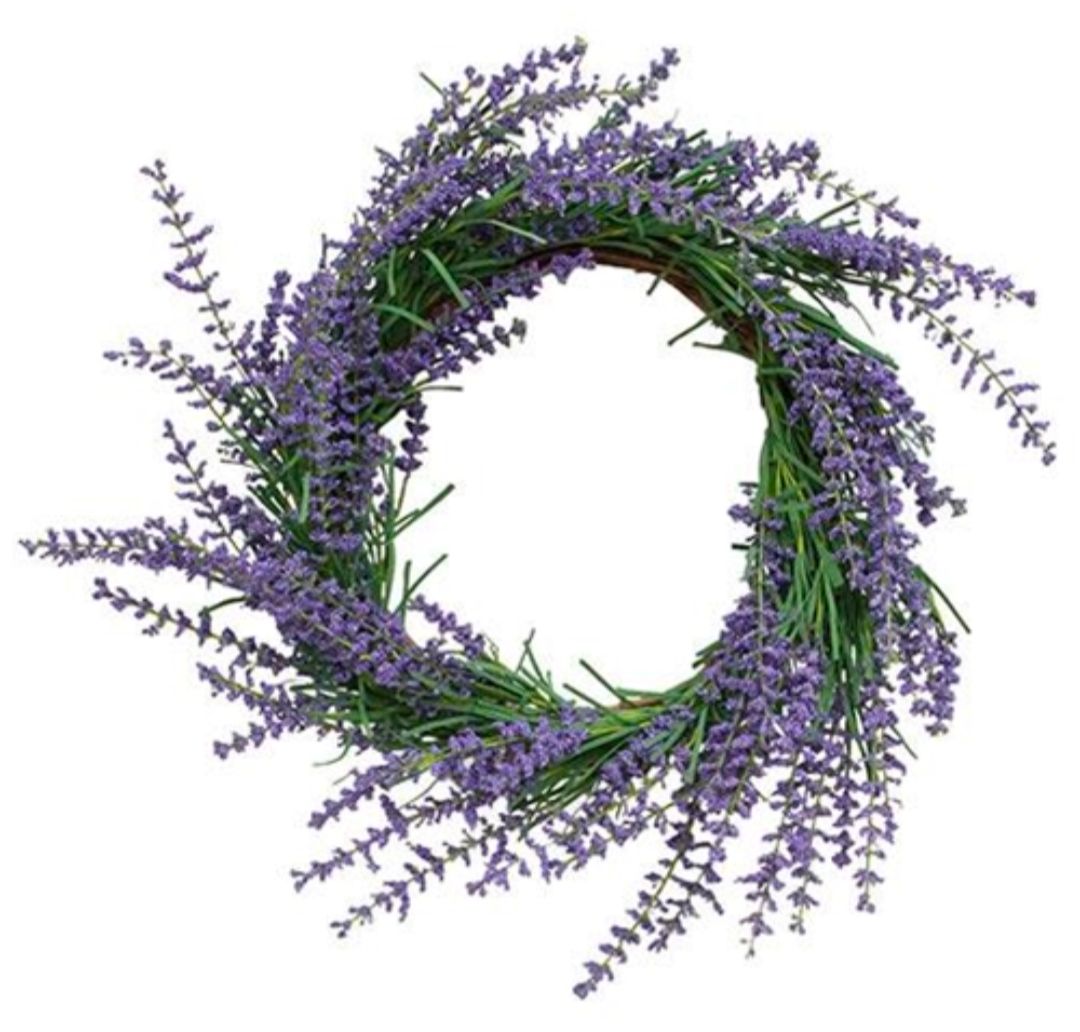 18" Purple Astilbe &amp; Twig Wreath