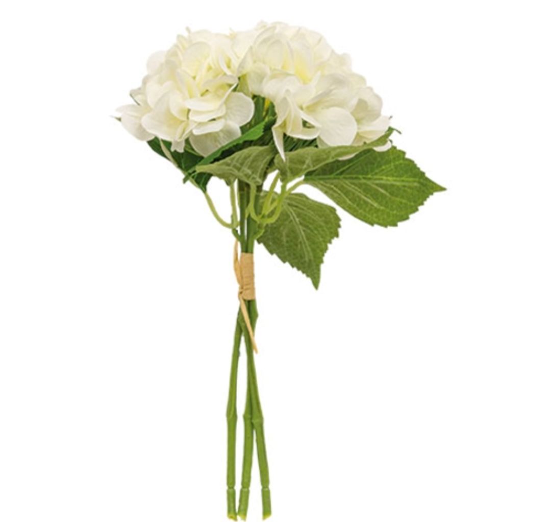 White Hydrangea Floral Pick