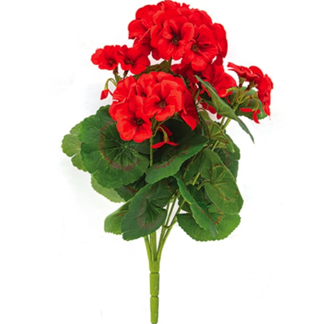 Mini Red Geranium Floral Pick