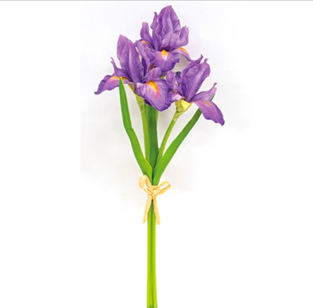 Purple Iris Floral Pick