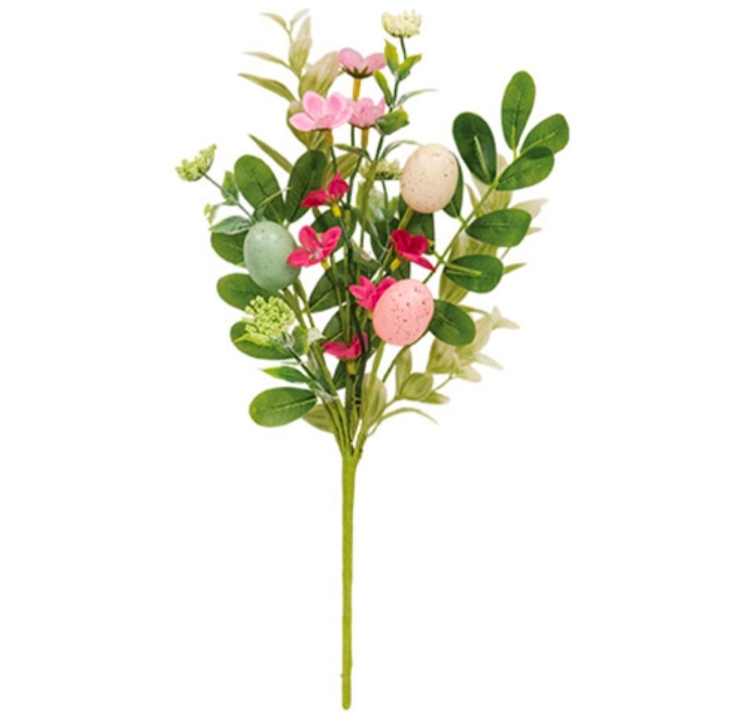 New Growth Blooms &amp; Eggs Floral Pick