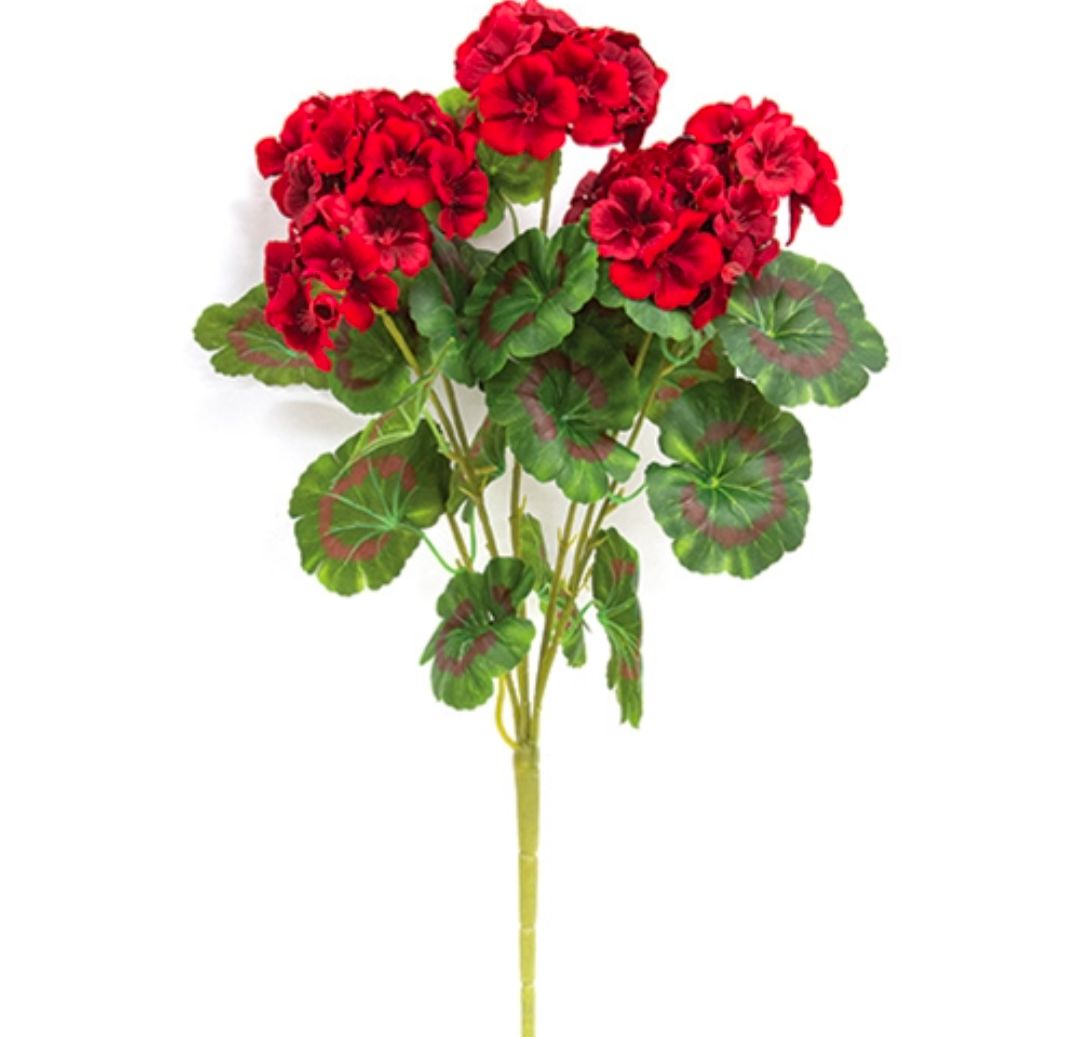 Red Geranium Floral Pick