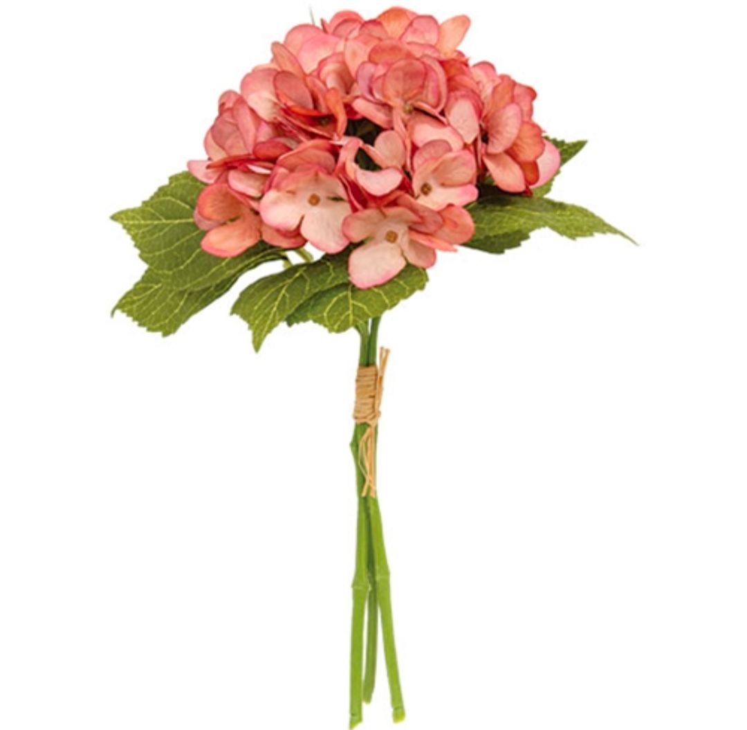 Rose Pink Hydrangea Floral Pick