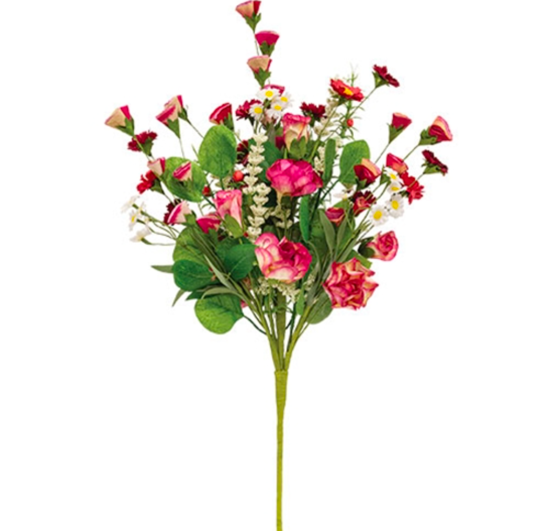 Sunset Blooms &amp; Lace Floral Pick