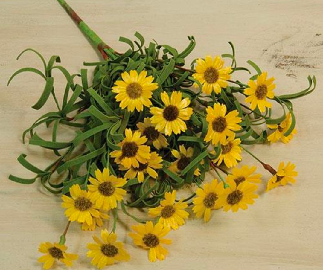Yellow Mini Mountain Daisy Floral Pick
