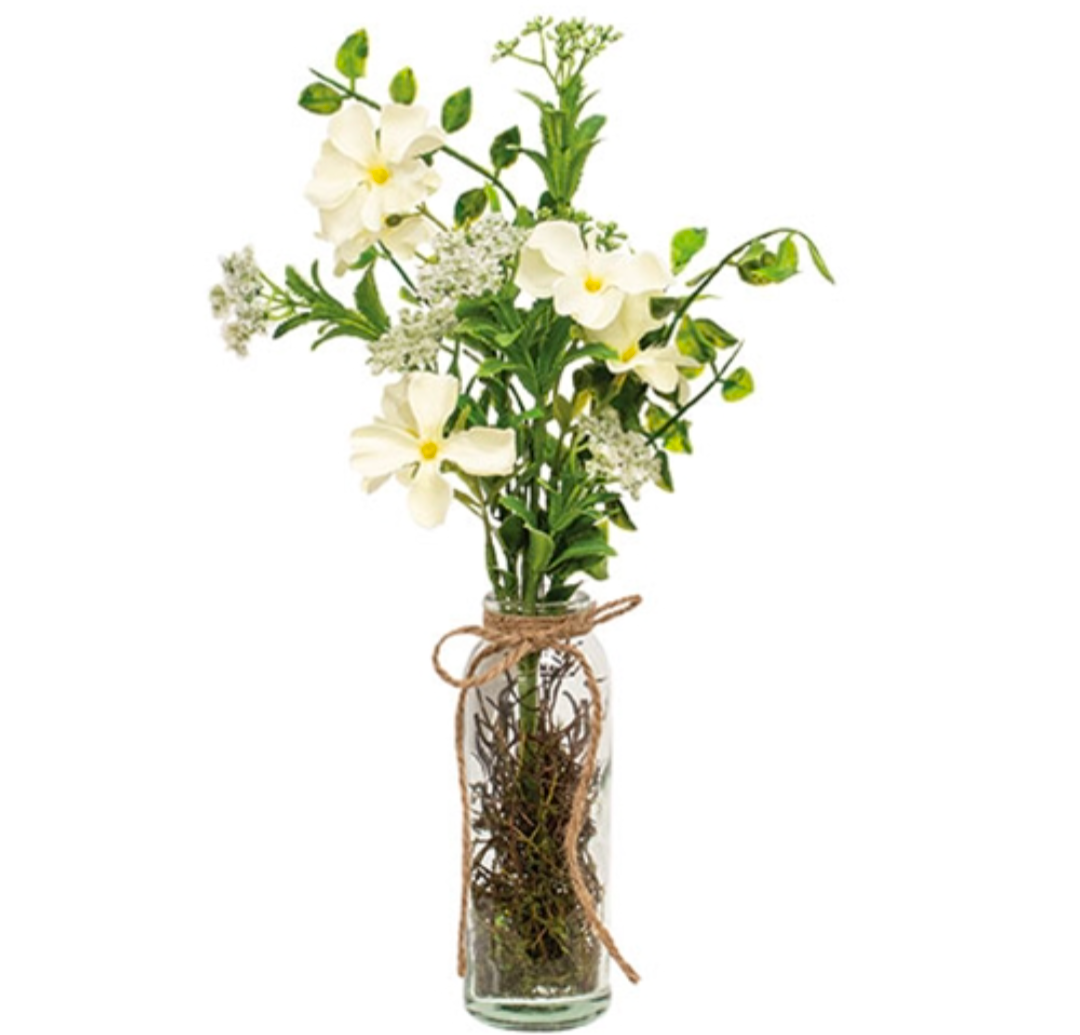 Heavenly Blossoms Pick in Glass Vase