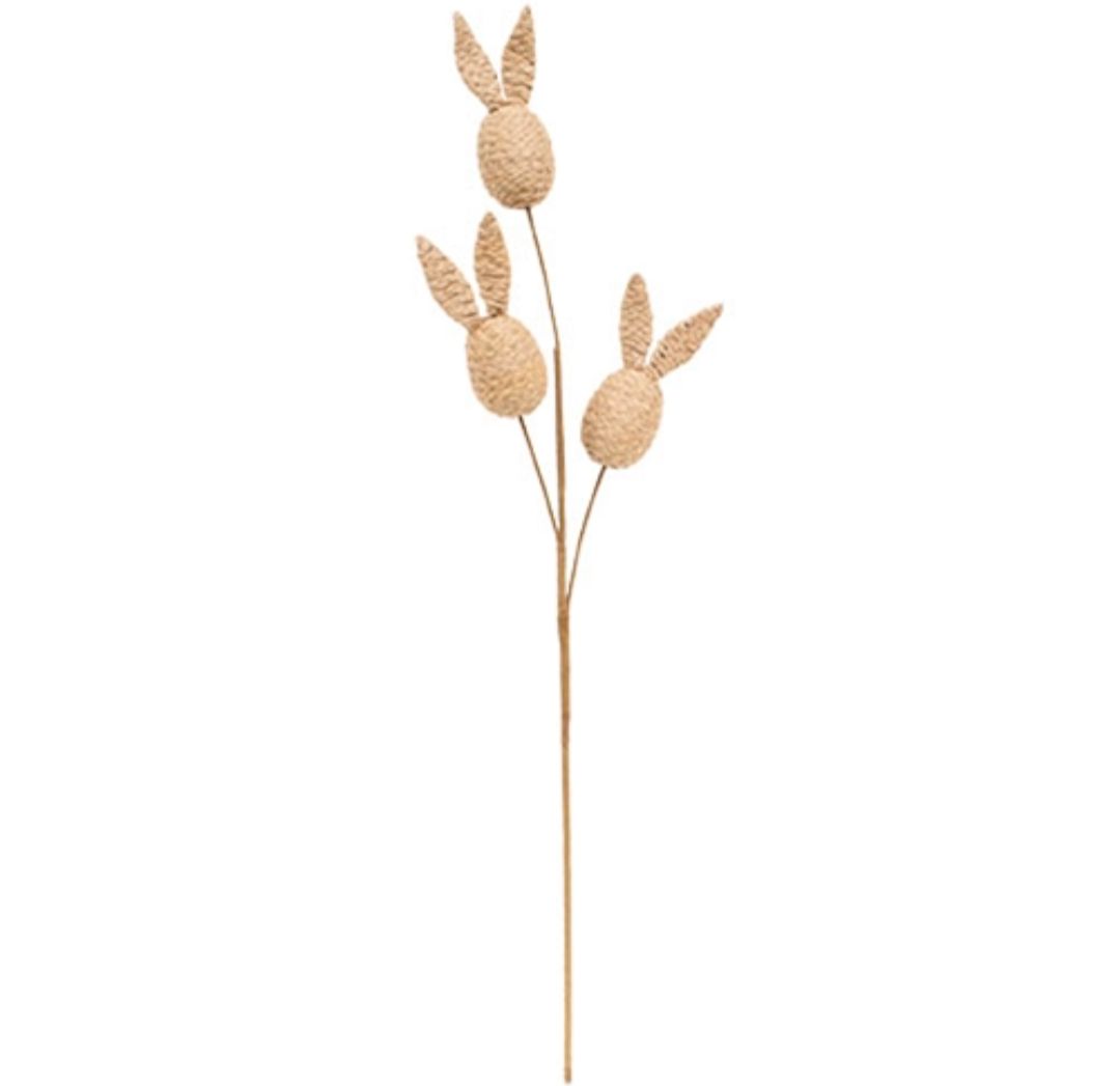 Jute Bunny Trio Floral Pick