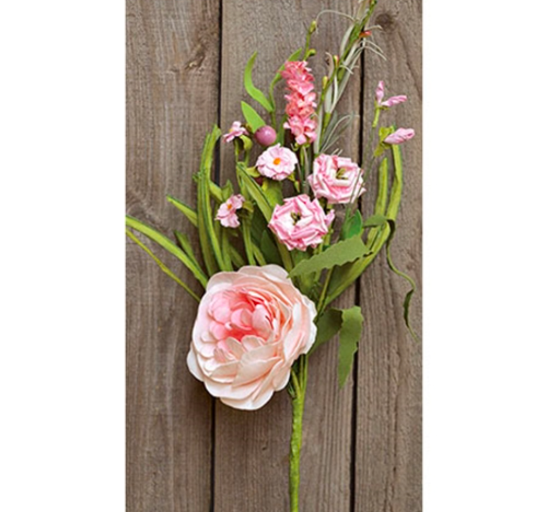 Cabbage Rose Floral Pick